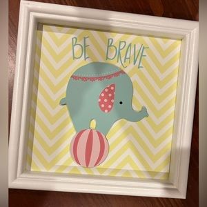 Nursery Elephant on ball wall Art Christian art gift